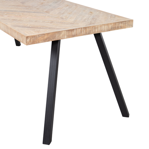 WOOOD tafel visgraat met 2-standen poot Tablo - Mango - 75x200x90