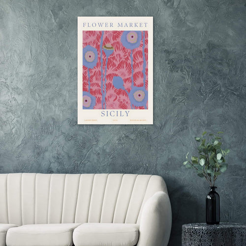 Artfulprints  Flower market - Sicily   poster 50x70 cm