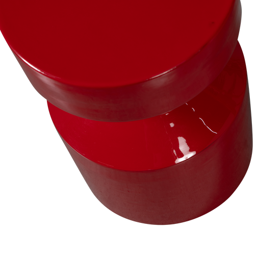 WOOOD bijzettafel Ferry - Metaal - Rood - 47x30x30