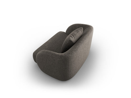 Cosmopolitan Design Fauteuil Tulum chenille, grijs - 90x103x70cm