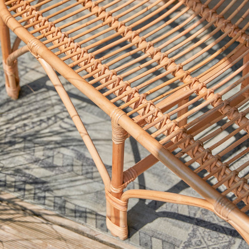 Tikamoon Ondine - Natuurlijke rotan tuinbank - Naturel