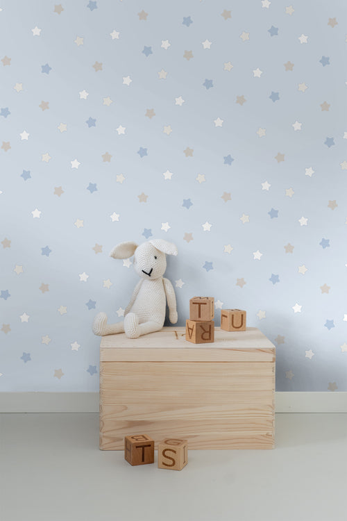 Sanders & Sanders behang sterretjes lichtblauw - 53 cm x 10 m - 640569