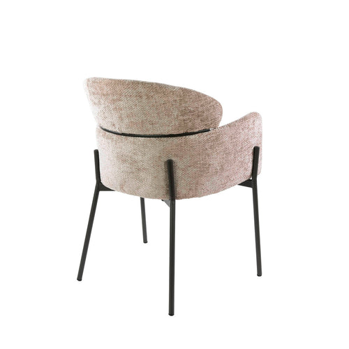 Giga Meubel Eetkamerstoel Curva - Zand Stof - Set van 2 - vtwonen shop