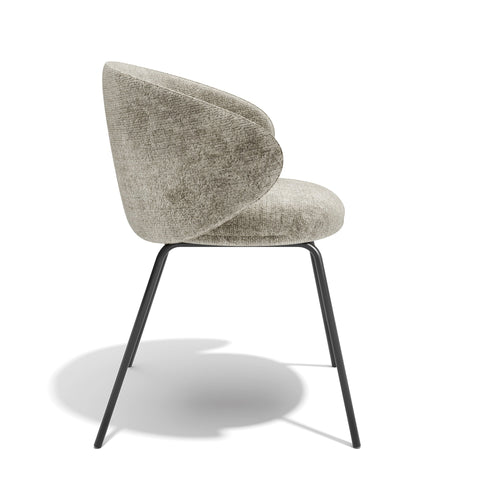 Sia Home - Set van 2 stoelen LUNA - getextureerd fluweel mol 53.5cm