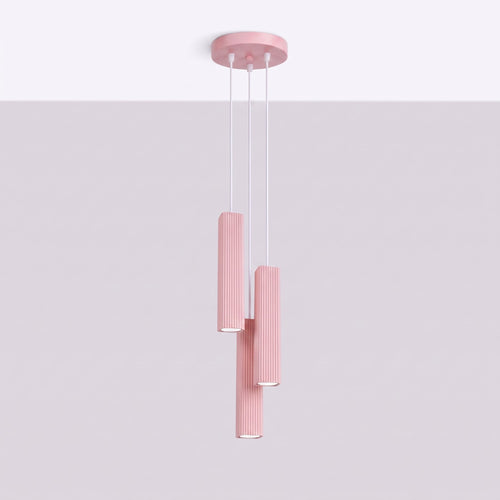 Sollux Lighting Hanglamp RAYO 3P roze - 20x20x108cm