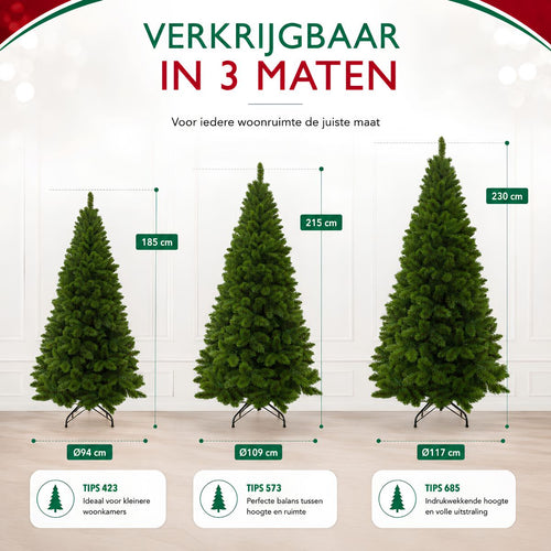 Triumph Tree Camden Slim Kerstboom - Volle Takken voor Kerstversiering - Kunstboom met Insteekconstructie voor Smal Ontwerp - H230 x Ø117 cm - Groen