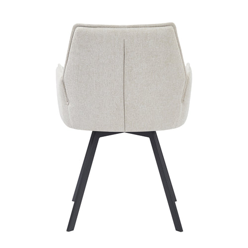 Livingfurn eetkamerstoel Louise beige - stof - 1 stuk - vtwonen shop