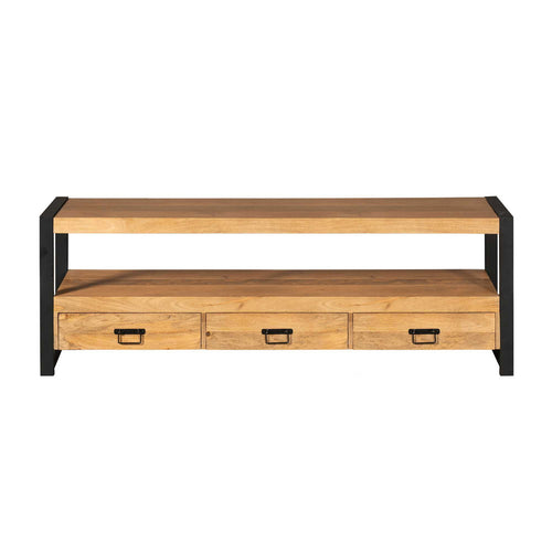 StarFurn Tv-meubel Boaz Open - Naturel Hout - 150x45x60cm - vtwonen shop