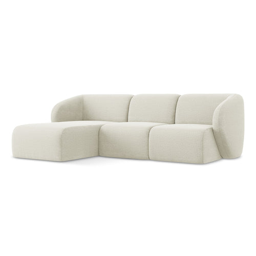 LaMiaSofa hoekbank links Cervo - bouclé - zand - 248x166x98