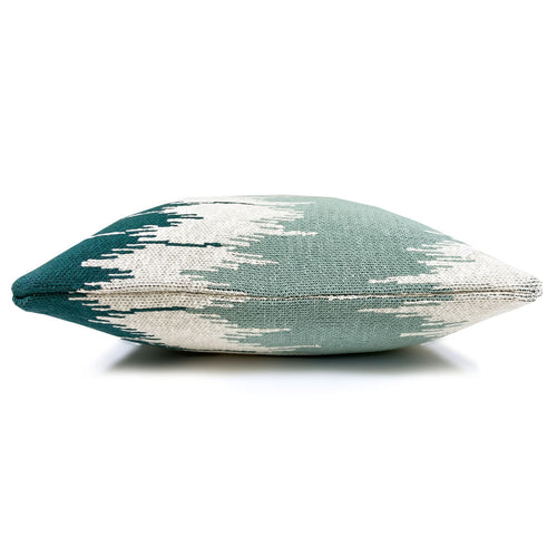 Malagoon kussen Wave - groen - 50x50cm 100% organisch katoen