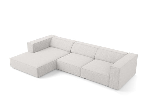 Cosmopolitan Design linker hoekbank Arendal 4-zits, chenille, lichtgrijs - 166x284x70cm