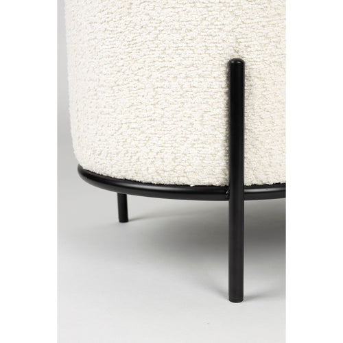 Housecraft Living Boz Hocker/ bankje Off-White - Wit - vtwonen shop