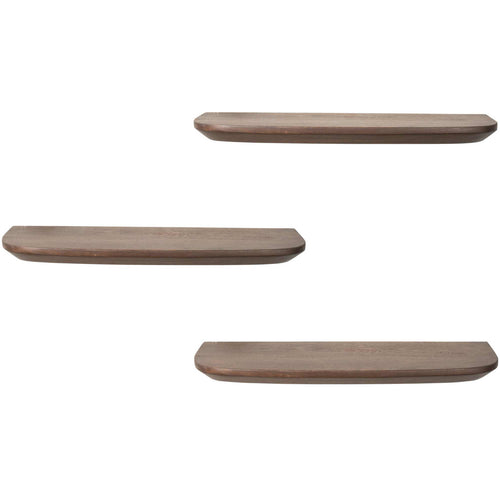 StarFurn Wandplank Gusta - Bruin Hout - Set van 3 - 60x20x15cm - vtwonen shop
