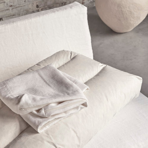 Tikamoon Modulaire fauteuil in wit linnen - Wit