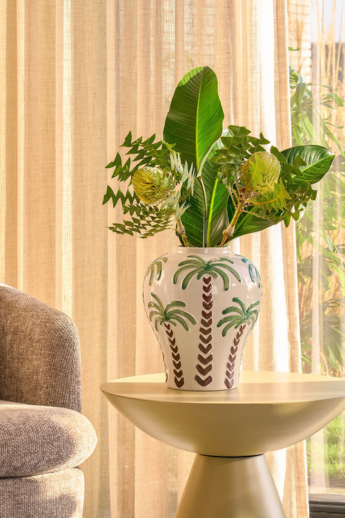 Mica Decorations Paradiso Vaas - H32 x Ø26 cm - Keramiek - Off-white - vtwonen shop