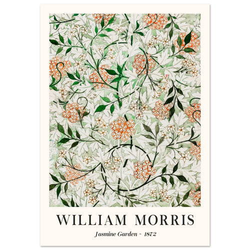 Artfulprints Poster met Lijst William Morris - Jasmine garden   - 30x40 cm - Groen
