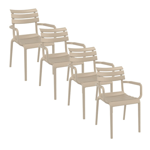 Garden Impressions tuinstoel Paris taupe - 4 stuks