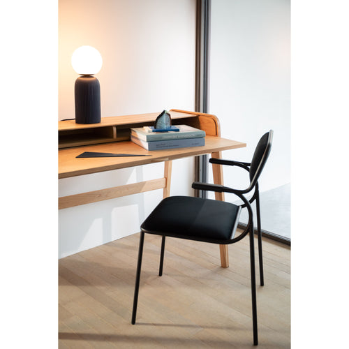 Zuiver Alba Eetkamerstoelen armleuning Zwart/Zwart - Set van 2