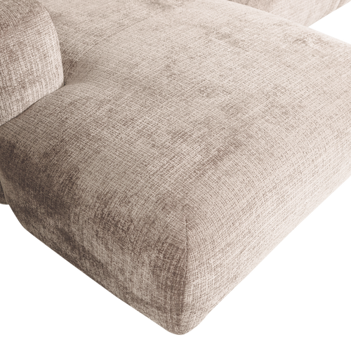 WOOOD chaise longue bank links Cloud - Chenille - Naturel - 80x280x165