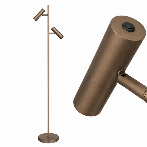 Freelight vloerlamp Undici - 2 lichts - 22  x 150   cm - brons