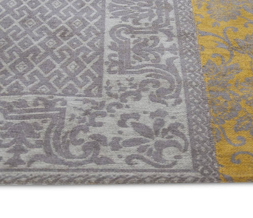 Vintage vloerkleed 8084 Yellow - Geel - 80 x 150 cm