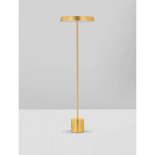 Nova Luce VETRO Geïntegreerde LED-vloerlamp, satijngoud, 33W, 2666lm, 3000K, aan/uit-schakelaar.