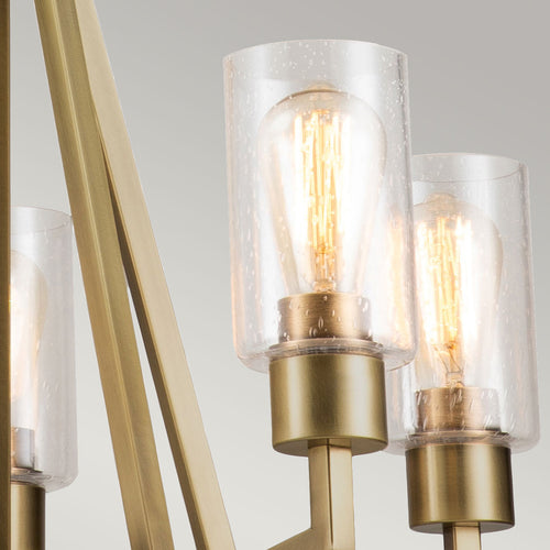 Elstead Kichler Deryn Hanglamp met meerdere armen, natuurlijk messing
