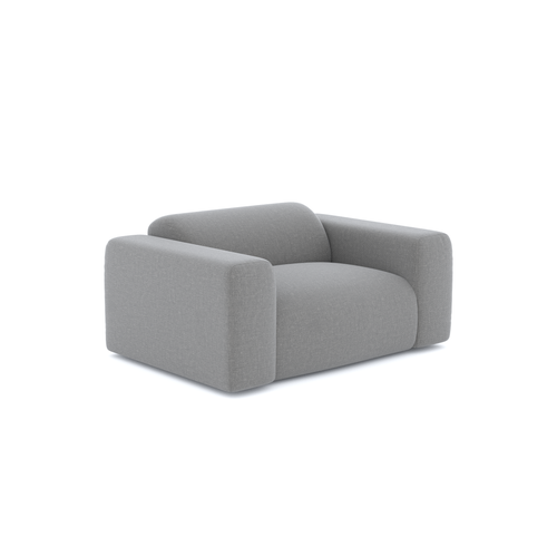 Sia Home - Fauteuils MYRA - Geweven stof - Lichtgrijs - 130cm - vtwonen shop