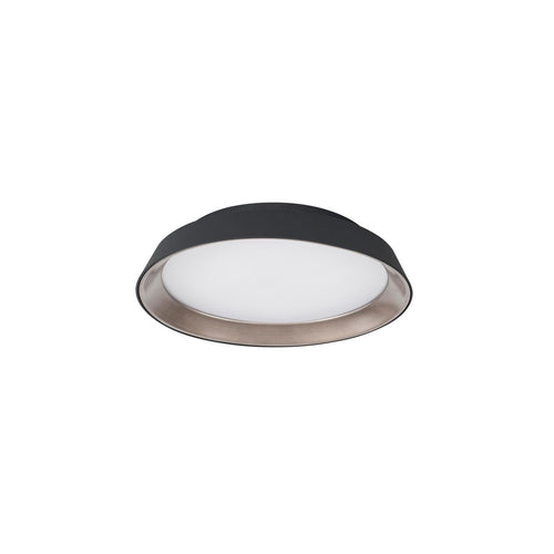 Merano Hillsboro Geïntegreerde LED Semi Flush Light Sandy Black Outside Coffee Inside Aluminium LED 30W 1665Lm 3000K