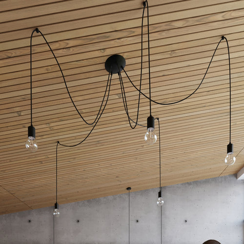 Sollux Lighting Kroonluchter EDISON 3 zwart - 300x300x150cm