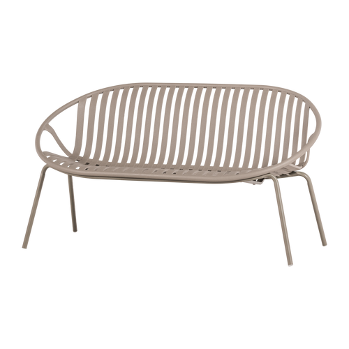 WOOOD bank 2-zits Bruce - Polypropeen/Metaal - Zand - 74x131x74