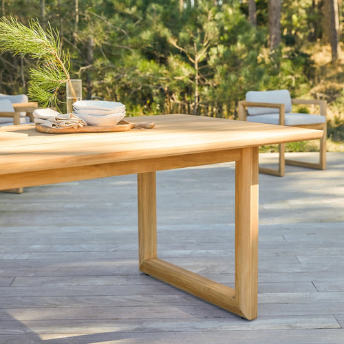 Tikamoon Tuintafel in massief teak voor 8/10 personen - Naturel