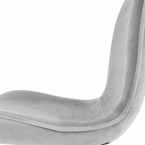 Nolon Noa-Fé Eetkamerstoelen Set van 4 - Velvet Grijs - Witte Poten
