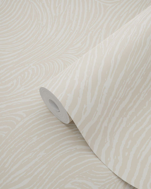 ESTAhome behang 3d golvende lijnen lichtbeige - 53 cm x 10.05 m - 139660
