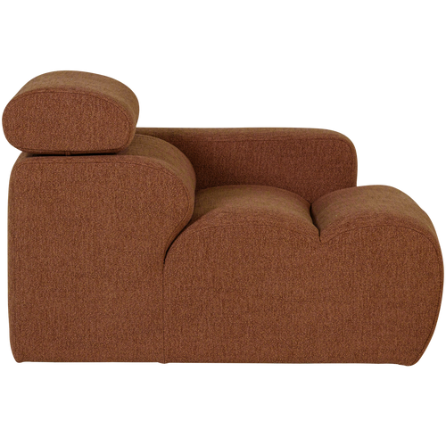 WOOOD 1-zits element bank arm rechts Novi - Polyester - Terra - 86x109x113
