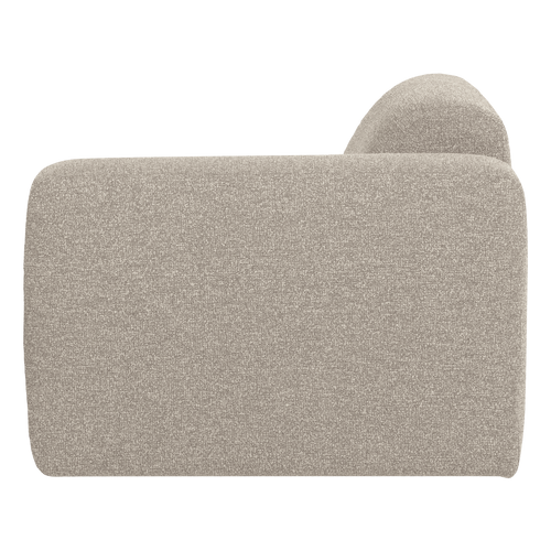 WOOOD 1-zits bank arm rechts Mojo Base - Bouclé - Beige - 74x105x97