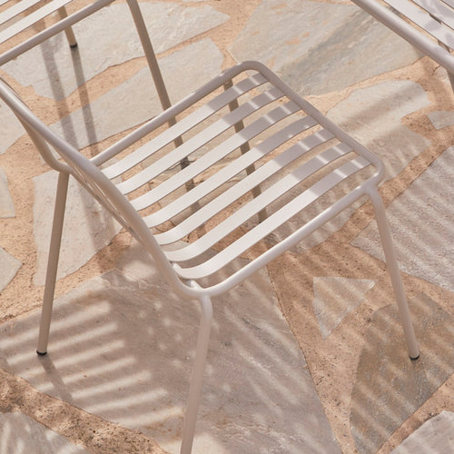 Tikamoon Tuinset in crèmekleurig metaal voor 4 personen - Beige