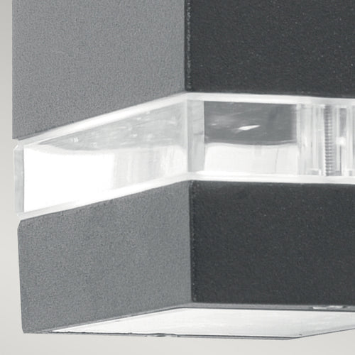 Elstead Jannik - LED 2 Lichts Buiten Wandlamp Grafiet IP44