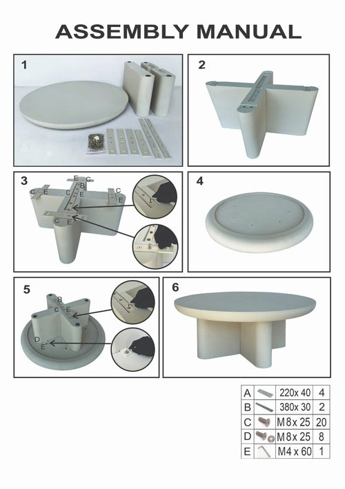 Giga Meubel Salontafel Miso - Rond - Eco Composiet - 90cm - vtwonen shop