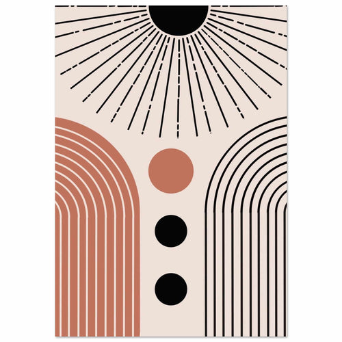 Artfulprints Poster Boho – Cosmic rise   - 30x40 cm - Meerkleurig