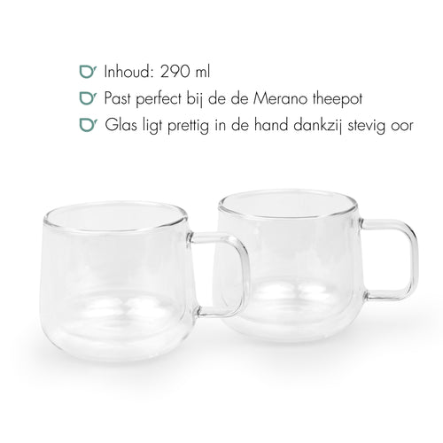 Bredemeijer -Dubbelwandig glas Merano 350ml s/2 - vtwonen shop