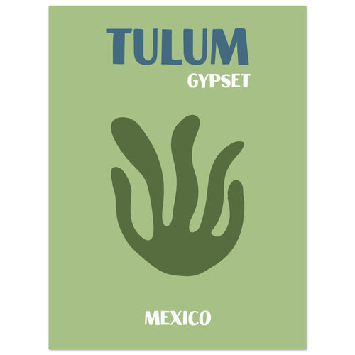 Artfulprints Poster Mexico - Tulum Gypset   - 30x40 cm - Groen