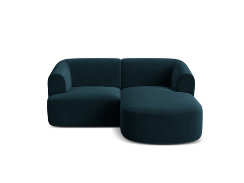Cosmopolitan Design Modulaire hoekbank rechts Campi 3-zits, flueel diepe olie - 156x180x70cm
