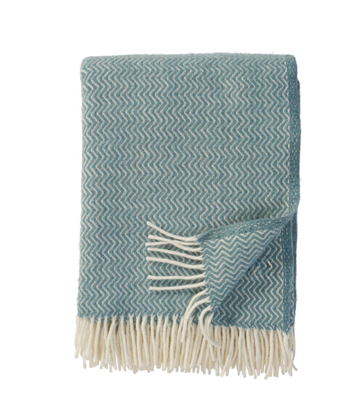 Klippan 100% wollen deken - Sorbet-blauw- 130x200cm - vtwonen shop