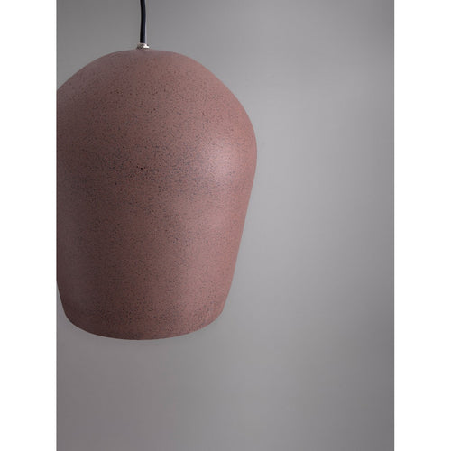 Nova Luce OMIO 29 cm koepelvormige hanglamp voor plafond, rood zandsteen, E27, 1x12W, IP55