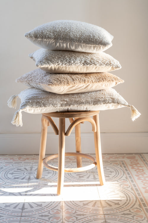 J-Line kruk Ali - teak hout - naturel - vtwonen shop