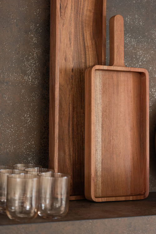 J-Line snijplank Rechthoek - hout - naturel - small