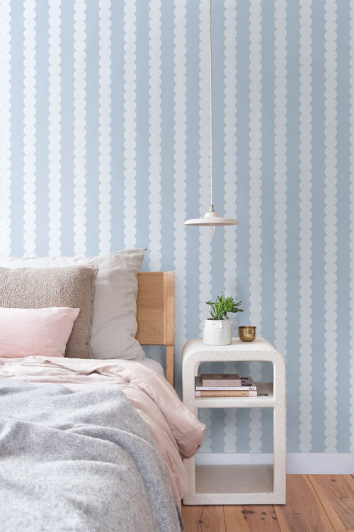 ESTAhome behang grafische print lichtblauw - 0.53 x 10.05 m - 131743