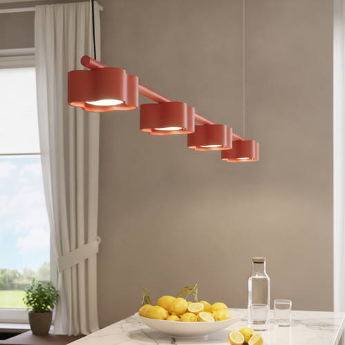 Sollux Lighting Kroonluchter OVIO 4 rood Gx53 - 122x12x208cm