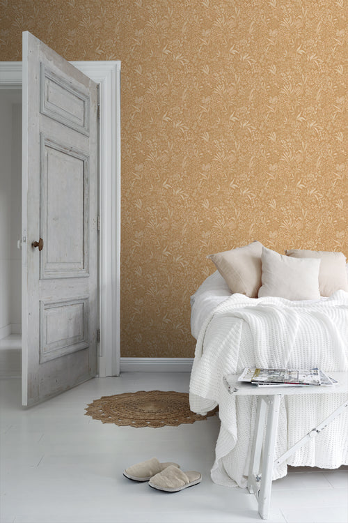 Borastapeter behang bladeren geel - 53 cm x 10.05 m - 661009 - vtwonen shop